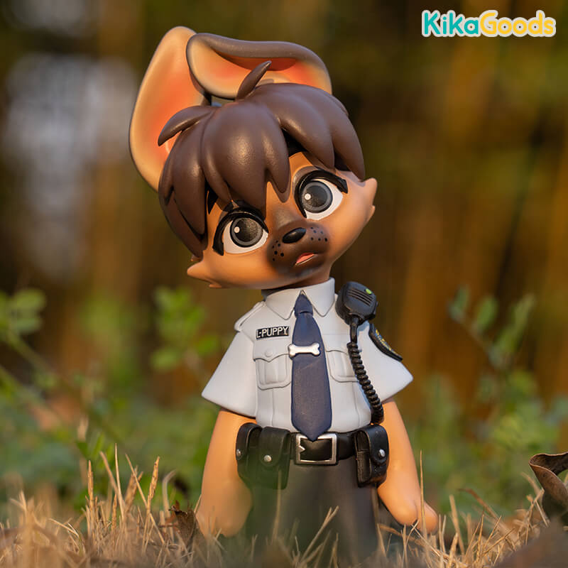 Pure Natural Uniform Puppy Series 1 Police Puppy Figure