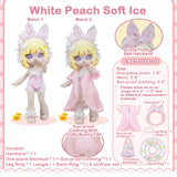 Dessert Series White Peach Soft Ice 1/12 BJD Clothing Set