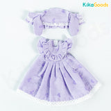 LuckyDoll Lolita Doki Purple Plaid Series 1/6 Points BJD Clothing Set