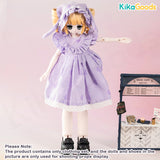 LuckyDoll Lolita Doki Purple Plaid Series 1/6 Points BJD Clothing Set