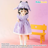 LuckyDoll Lolita Doki Purple Plaid Series 1/6 Points BJD Clothing Set