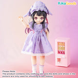 LuckyDoll Lolita Doki Purple Plaid Series 1/6 Points BJD Clothing Set