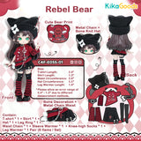 Daily Series Rebel Bear 1/12 BJD Clothing Set