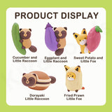 KITAN CLUB Little Fox and Little Raccoon Eggplant Cucumber and Purple Sweet Potato Gacha